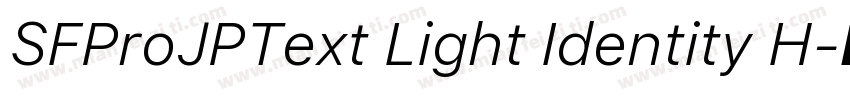 SFProJPText Light Identity H字体转换
